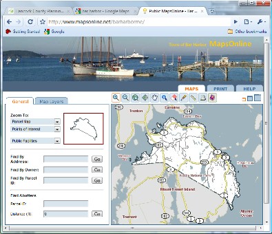 Bar Harbor Map Online